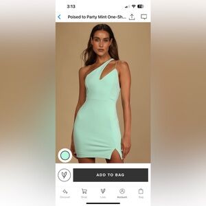 Poised to Party Mint One-Shoulder Bodycon Mini Dress